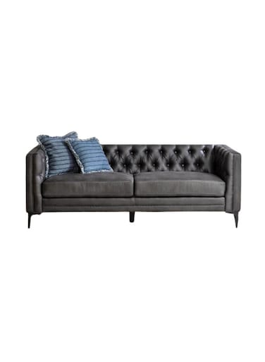 Upholstered Button-tufted Sofa with Metal Legs