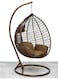 SULSHA  Outdoor Comfortable Swing Chair Nordic Home Balcony Hanging Basket Wicker Chair Swing Leisure Bird's Nest Adult Hanging Chair for Terrace Balcony Garden
