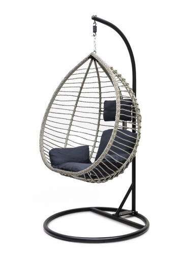 SULSHA  Outdoor Comfortable Swing Chair Nordic Home Balcony Hanging Basket Wicker Chair Swing Leisure Bird's Nest Adult Hanging Chair for Terrace Balcony Garden