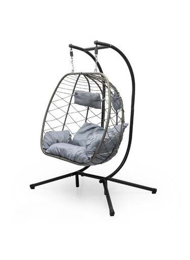 SULSHA  Outdoor Comfortable Swing Chair Nordic Home Balcony Hanging Basket Wicker Chair Swing Leisure Bird's Nest Adult Hanging Chair for Terrace Balcony Garden