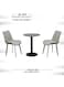 Sulsha Stork 3-Piece Square Dining Set   Sturdy Kitchen Dining Table With 2 Dining Chairs   1+2 Seater Modern Design Furniture For Home, Dining Room - 60x60x75 White/Mable