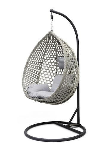 SULSHA  Outdoor Comfortable Swing Chair Nordic Home Balcony Hanging Basket Wicker Chair Swing Leisure Bird's Nest Adult Hanging Chair for Terrace Balcony Garden
