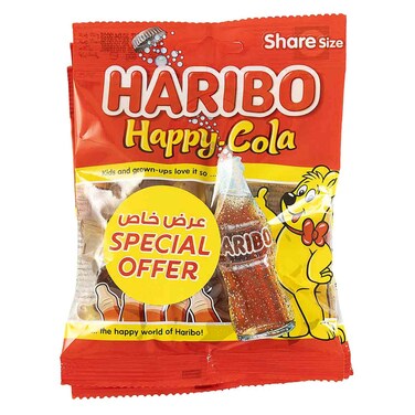 هاريبو كولا هابي حلوى جيلي   80 غرام، عبوة من 3 قطع