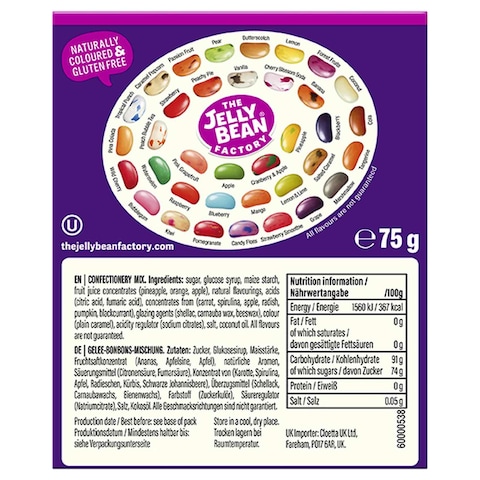 The Jelly Bean Factory 36 Flavours Gourmet Jelly Beans, 75g