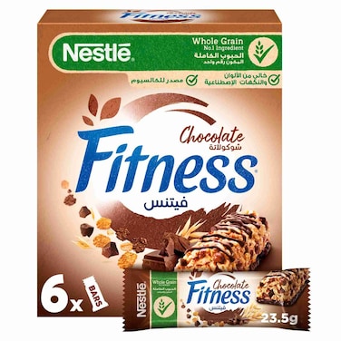 Nestle Fitness Chocolate Breakfast Cereal Bar, 23.5g Pack of 6