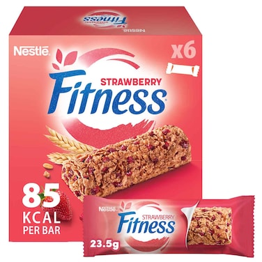 Nestle Fitness Strawberry Cereal Bars, 23.5g, Pack of 6