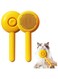 FurryPals Cat Brushes Self Cleaning,Cat Grooming Brush Tool for Indoor Cats and Dogs,Cat Hair Brush,Gently Removes Loose Undercoat, for Pet Massage (orange-Hamburger)