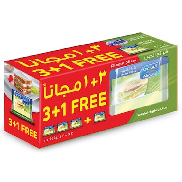 Almarai Sandwich Cheese Slices 200g Pack of 4