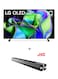 LG OLED65C36LA 65-Inch evo C3 4K Smart TV HDR Black 2023 + JVC TH-N322B 2.0CH Soundbar Bluetooth USB FM Radio