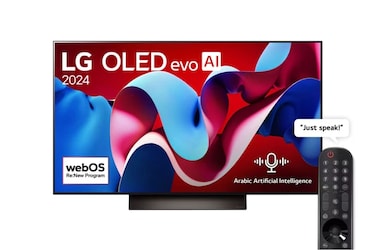 LG OLED77C46LA 77-Inch 4K Smart TV AI Magic remote Dolby Vision webOS24 2024 + JVC TH-N322B 2.0CH Soundbar Bluetooth USB FM Radio
