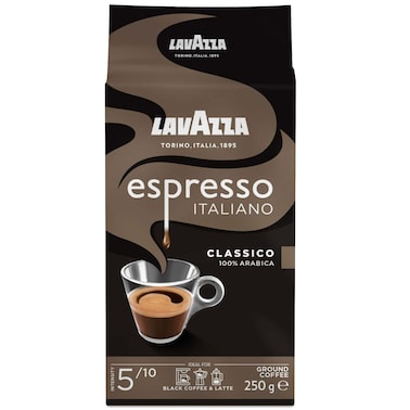 Lavazza Cafe Espresso Medium Roast Ground Coffee, 250g