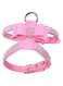 Dog Harness with Rhinestone and Bow Crystal Leather Dog Harness for Small Medium Girl Dogs Puppy Cats Kitten (Pink, S)