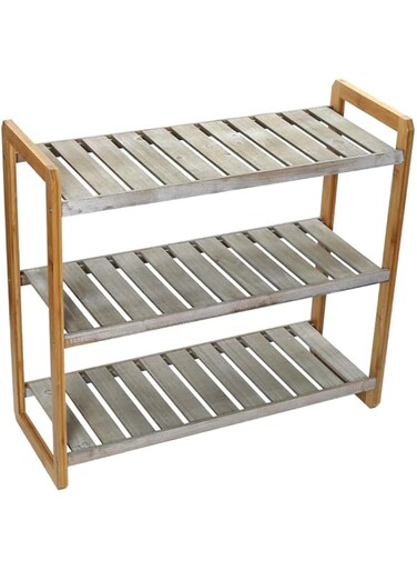YATAI Shoe Rack, 3 Tier Wooden Shoe Organizer, Multifunctional Shoe Stand, Portable Shoe Shelf Stand, Freestanding Space Saving Shoe Bench, Shoes Storage Rack for Home, Entryway &amp; Hallway