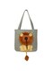 FUNTLY Pet Canvas Shoulder Carrying Bag,Cute Lion-Shaped Pet Canvas Shoulder Bag Cat Carrier,Small Pet Canvas Tote Chest Bag,Pet Carrier for Small Dogs and Cats Pet Supplies(C,17.3 x 15.7in)