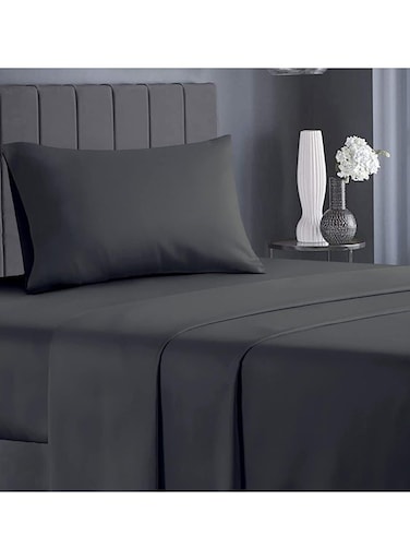 Xclusives Grey Twin Bed Sheet Set &acirc;&euro;&ldquo; 3 Piece Bed Sheet Set &acirc;&euro;&ldquo; Twin Size 170 cm x 240 cm - Soft Brushed Microfiber Bed Sheets - 40 cm Deep Pockets Sheets Wrinkle Free &amp; Fade Resistant