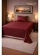 2&acirc;&euro;&lsquo;Piece Striped Microfiber Flat Bed Sheet Set Single 160x220cm &acirc;&euro;&ldquo; Soft Breathable Flat Sheet with 1 Pillowcase 50x70cm, Maroon Microfiber Maroon 160x220cm