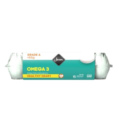 Jenan Omega 3 Large White Eggs 15 PCS