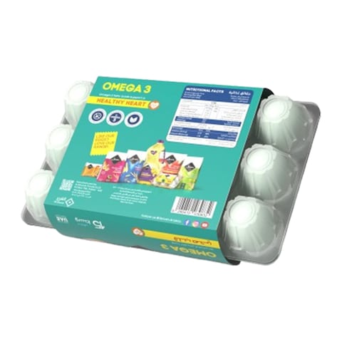 Jenan Omega 3 Large White Eggs 15 PCS