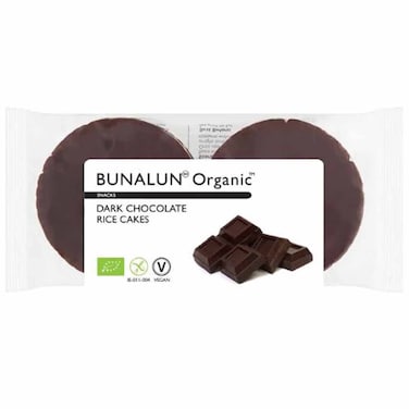 Bunalun Organic Dark Chocolate Rice Cakes, 100g