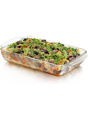Glass Baking Dish Size 1.6L (Medium) for Cooking, Baking and Roasting, Square Casserole Dish, Baking Tray is 100% Borosilicate Glass, BPA Free, Microwave and Dishwasher Safe loaf tray, Oven Tray