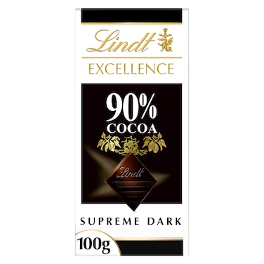 Lindt Excellence 90% Cocoa Supreme Dark Chocolate, 100g