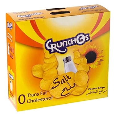 Crunchos Salted Natural Potato Chips, 25g Pack of 14