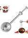 304 Stainless Steel Powdered Sugar Shaker Duster Flour Dispenser with Spring-Operated Handle for Baking, Spices, Cocoa Rust-Proof Includes Bonus Mini Whisk