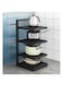 JANNAH Non-Slip Pots and Pans Organizer Storage Multi-Layered Adjustable Height Cooking Pot Space-Saver Kitchen Standing Cooking Pan Rack (Plain)