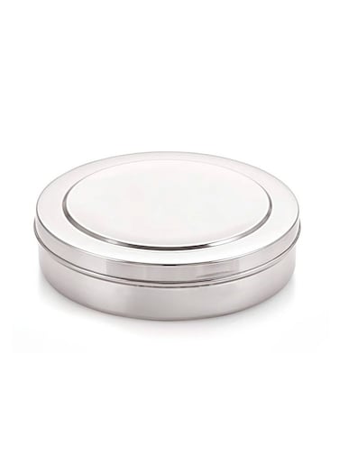 Basbuosa Cake pan Stainless Steel with Lid Silver 18.5 cm