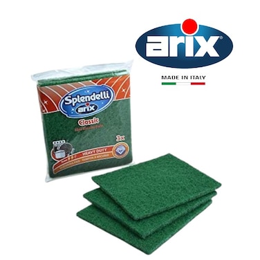 Arix Splendid Scouring Sheet Pad 3 pcs - Effective Stain Removal, Scratch-Free, Durable &amp; Odorless for Stainless Steel Cleaning