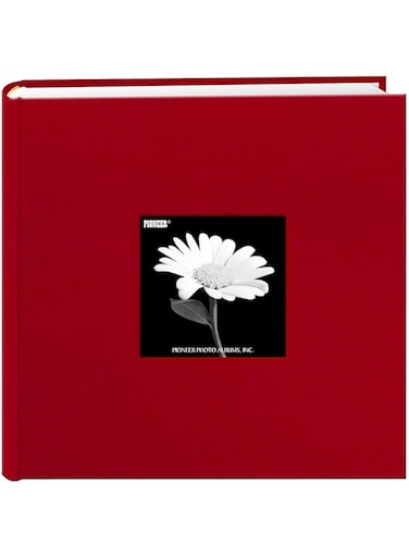 Pioneer Photo Albums Fabric Frame Cover 200 Pockets Hold 4X6 s, Apple Red