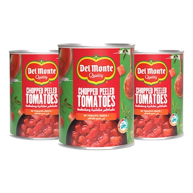 Del Monte Chopped Tomatoes in Tomato Juice, 400g Pack of 3