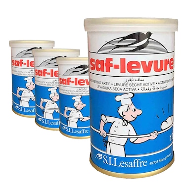 Saf-Levure Active Dry Yeast, 125g Pack of 4