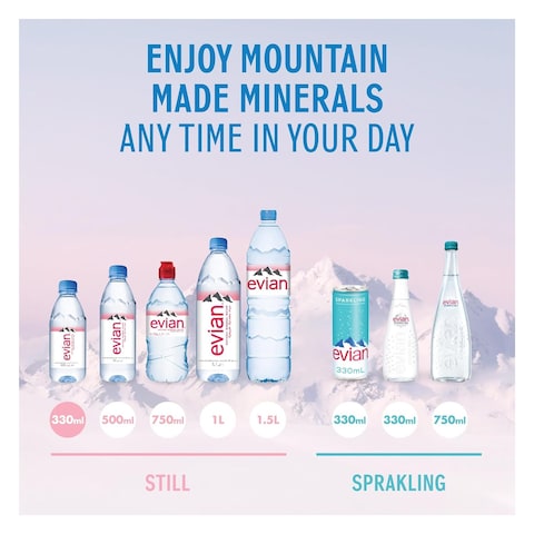 evian Natural Mineral Water 330ml Pack of 24