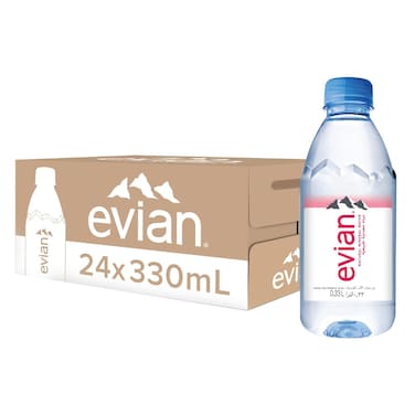 evian Natural Mineral Water 330ml Pack of 24