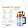 1500W Double Glass Electric Tea Maker with Filter, 2L Kettle + 1L Teapot, Auto Shut-Off, LED Light