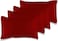 MUSA&Acirc;&reg; Cotton Pillow Cover Shams - Washable Pillowcases for Sofa Cushions, Bedrooms &amp; Dorm Decor (Set of 4, Burgundy, 50 x 65cm)