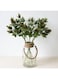 Artificial blue thistle leaves 3 branches, realistic plastic plants for home garden, artificial blue thistle leaves, realistic plastic plants for home garden decoration (Light green)
