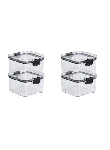 Set of 4 pieces 460ML Airtight Food Storage with Lid, Double Sealed Thick storage Jar, Leak Proof, Easy to Clean, BPA Free, Kitchen and Other Storage