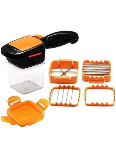 Dubai Gallery Multifunction Fruits And Vegetables Cutter Orange/Black 215X80X118Millimeter