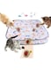 Beauenty Automatic Cat Toys,Fast Rolling Ball in Play Mat,Interactive Cat Toy for Indoor Cats - Responsive and Rechargeable Cat Toy with Rolling Ball &amp; LED Lights