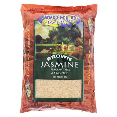 World Recipes Brown Jasmine Rice, 2kg
