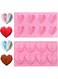 LFBEST Love Heart Silicone Mold 8 Cavity 3D Diamond Heart Mould, Chocolate Silicone Dessert Moulds for Wax Melts Ice Cube Soap Cake Dessert DIY Tools