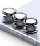 Samsung Galaxy S25 Plus Camera Lens Protector, [Installation Tray] 9H Tempered Glass Camera Cover Screen Protector Metal Individual Ring for Samsung Galaxy S25 Plus Black