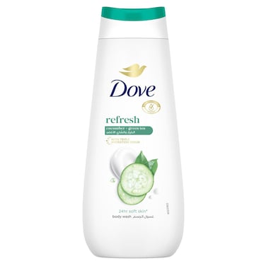 Dove Refresh Body Wash with Cucumber and Green Tea, Triple Hydration Serum, 250ml