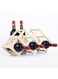 LINGWEI Wooden Wine Rack 3/5/6 And 10 Bottle Holder Folding Drink Bottle Bar Display Shelf (6 Bottles Rack (Natural))