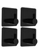 Biomoty Black Adhesive Hooks, 4 Pack Wall Hooks Heavy Duty, Waterproof Sticky Hook for Hanging Towel, Key, Coat, Hat, Robe, Clothes, Towel Hook for Bathroom Kitchen Wall Mounted (Black)