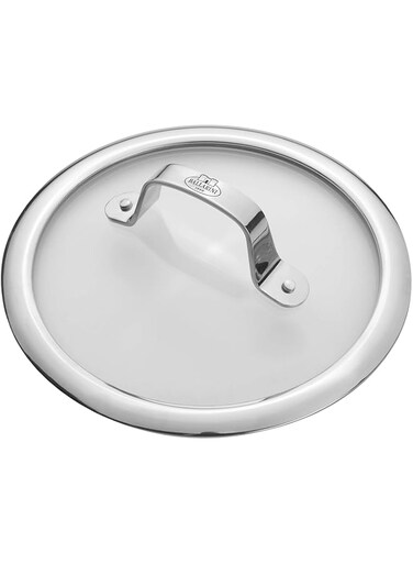 Ballarini Salina glass lid, 28 cm. Moisture and flavor lock. Ergonomic handle. Transparent Glass with high-grade 18/10 stainless steel trim. Suitable for use with all Ballarini Salina pan series.