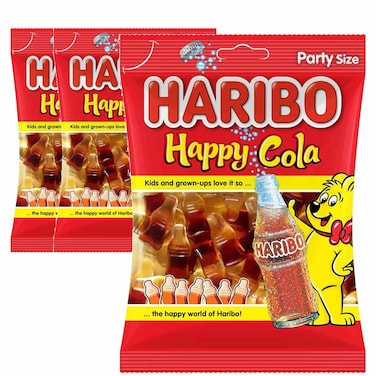 هاريبو هابي حلوى بنكهة الكولا 160 غرام حزمة من 3
