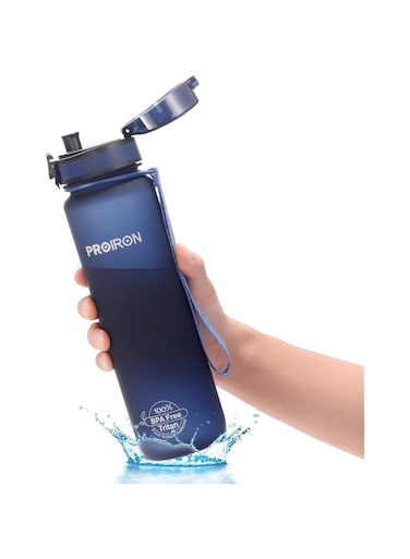 PROIRON Water Bottle 0.5L/1L Leak-Proof Drink Bottle BPA Free USA Tritan Material Gym Bottle with Protein Shaker, Flip Top Lid &amp; Removable Strainer for Fitness Cycling, Gym Camping Outdoor Sports